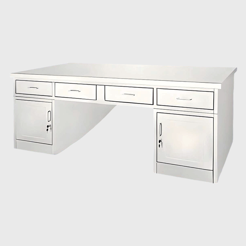 Hospital hindi kinakalawang na asero workbench na may mga drawer